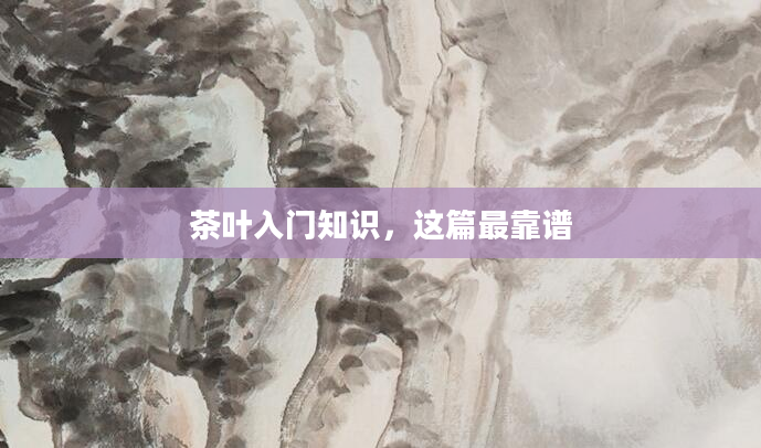 茶叶入门知识，这篇最靠谱