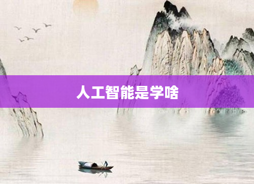 人工智能是学啥