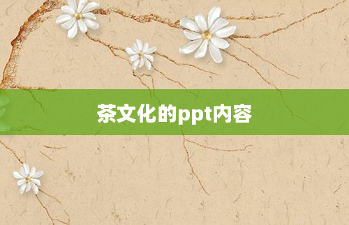 茶文化的ppt内容