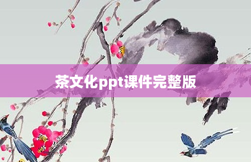 茶文化ppt课件完整版